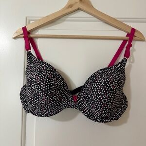 ☀️ Maidenform: Polka Dot Bra with Pink Straps